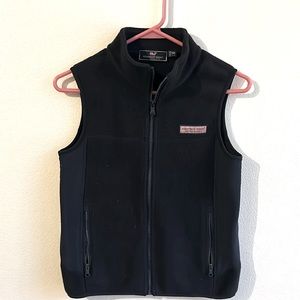 Vineyard Vines Girls Blue Fleece Vest Zipper 2 Front Zip Pockets..Size: SM(8-10)
